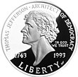 1994 Thomas Jefferson 250th Anniversary Silver Dollar Obverse.jpg