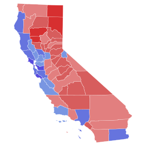 2014 California Secretary of State election results map by county.svg