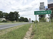 US 460 Bus. eastbound at SR 647 in Timberlake 2017-06-25 12 53 04 View east along U.S. Route 460 Business (Timberlake Road) at Mary Ann Drive (Virginia State Secondary Route 647) in Timberlake, Campbell County, Virginia.jpg