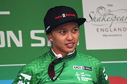 2018 Women's Tour stage 3 021 Coryn Rivera race leader (1).JPG