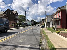 Broadway in Fountain Hill 2022-09-26 11 47 29 View southwest along Broadway between Hoffert Street and Bergen Street in Fountain Hill, Lehigh County, Pennsylvania.jpg