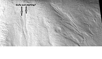 Яри на пагорбі. Знімок виконано HiRISE в рамках програми HiWish.