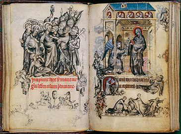 Getijdenboek van Jeanne d'Évreux: Gevangenneming en Annunciatie, ca. 1325-28, Metropolitan Museum of Art, New York