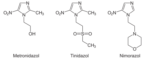 Nitroimidatsolit, joita käytetään lääketieteessä
