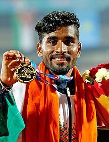 5000M Gold Medalist Laxshman, India.jpg