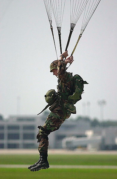 File:A member of the Army's 82nd Airborne Division Fort Bragg, North Carolina, parachutes to the ground at Charleston Air Force Base after jumping from a C-17 Globemaster III, 15th Airlift Squadron Charleston AFB 010809-F-JQ435-001.jpg