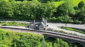 Afon Ddyfrdwy ger Gwesty'r Chainbridge yn ardal Berwyn, Sir Ddinbych - Dee River nr Chainbridge, Berwyn, Llangollen, Wales 34.jpg
