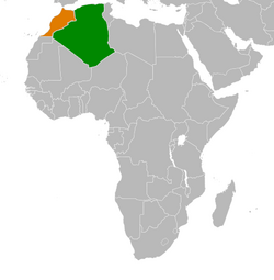 Peta mancaliakan tampekAlgeria and Morocco