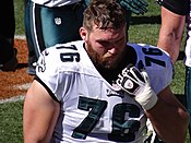 Barbre with the Philadelphia Eagles in 2013 Allen Barbre 2013.JPG