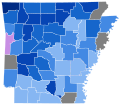 1856 United States Presidential Election in Arkansas by County