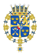 Carl Johan's arms as Prince of Sweden and Duke of Dalecarlia
