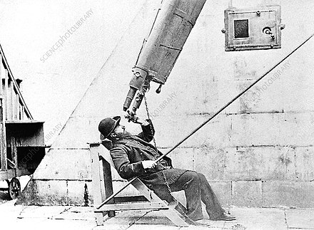 William Doberck using the refracting telescope at Markree Observatory