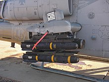 an closeup of the armament of an attack helicoper