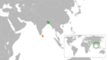 Bilateral map of Bangladesh and Sri Lanka