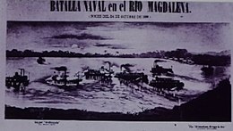 Description de l'image Batalla Naval Del Magdalena.jpeg.