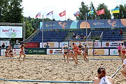 Deutsch: Beachhandball Europameisterschaften 2019 (Beach handball Euro); Tag 5: 6. Juli 2019 – Frauen, Halbfinale, Kroatien-Dänemark 1:2 (12:19, 17:10, 4:7) English: Beach handball Euro; Day 5: 6 July 2019 – Semifinal Men – Croatia-Denmark 1:2 (12:19, 17:10, 4:7)