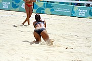 Deutsch: Beachvolleyball bei den Olympischen Jugendspielen 2018; Tag 11, 17. Oktober 2018; Mädchen, Finale – Italien (Claudia Scampoli & Nicol Bertozzi)- Russland (Maria Woronina & Maria Botscharow) 0:2 (19–21/19–21) English: Beach volleyball at the 2018 Summer Youth Olympics at 17 October 2018 – Girls Final – Italy (Claudia Scampoli & Nicol Bertozzi) - Russia (Maria Voronina & Maria Bocharova) 0:2 (19–21/19–21)