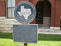 State historical marker at the old jail