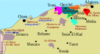 Batı Cezayir'de Berberi dilleri.svg