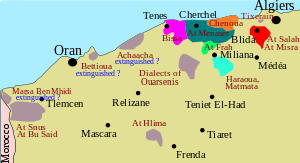 Berber languages in western Algeria.svg