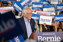 Senator Bernie Sanders at a campaign rally in San Jose on March 1, 2020 Bernie Sanders - Rally at San Jose, CA - 5.jpg