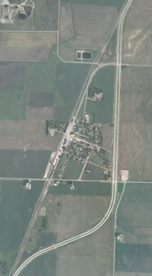 This USGS satellite photo shows Highway 60 as it bypasses Bigelow on its east side Bigelow, Minnsota, satellite photo.PNG