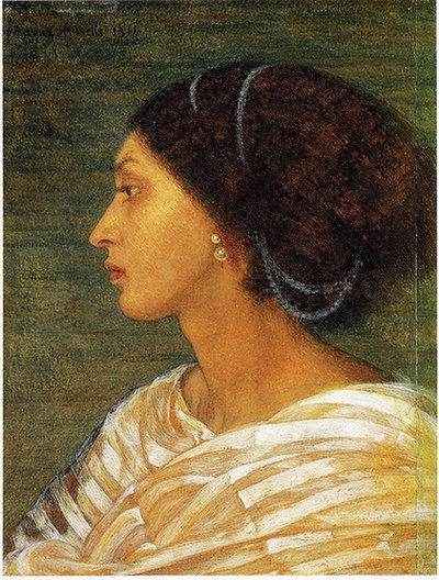 Head of a Mulatto Woman (1861). Portrait of Fanny Eaton