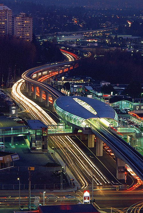 Image: Brentwood Skytrain long exposure