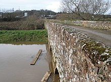 The medieval bridge over the River Clyst at Clyst St. Mary