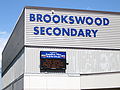 Brookswood Secondary's electronic noticeboard today