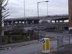 The A41 flying over A406 at Brent Cross