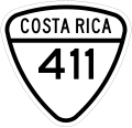 Road shield of Costa Rica National Tertiary Route 411
