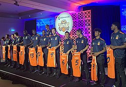 Cairns Taipans players in late 2019 Cairns Taipans 2019-20 season.jpg