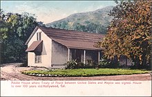 The Cahuenga stop was between San Fernando Mission station and Los Angeles and the junction point between divisions one and two of the route Campo cahuenga postcard.jpg