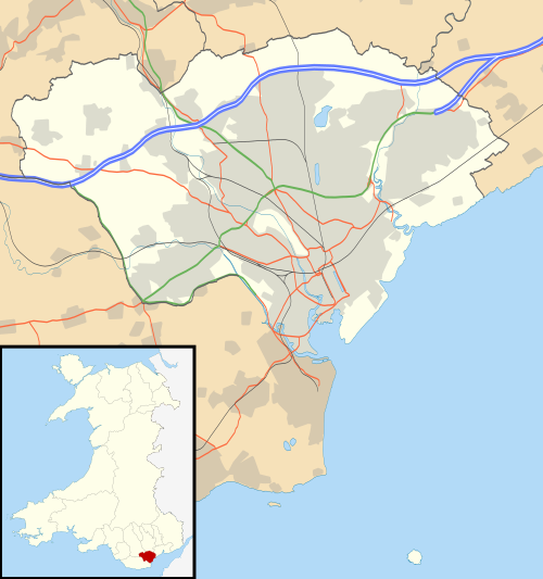 City and County of Cardiff and location in Wales