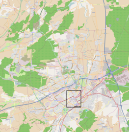 Carte de Mulhouse (ville-centre et banlieue)