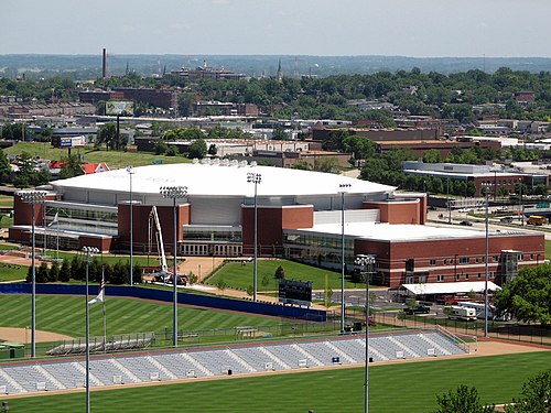 Chaifetz Arena, viewed from the air
