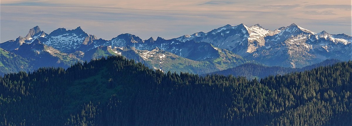 South aspects of Mt. Chaval (left) and Snowking Mountain (right)