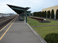 Christchurch platform and building, looking in the direction of Addington junction.