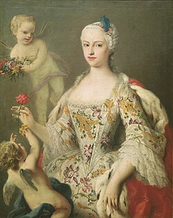 Circa 1750 portrait painting of the Infanta Maria Antonia of Spain (1729-1785) by Jacopo Amigoni (Prado).jpg