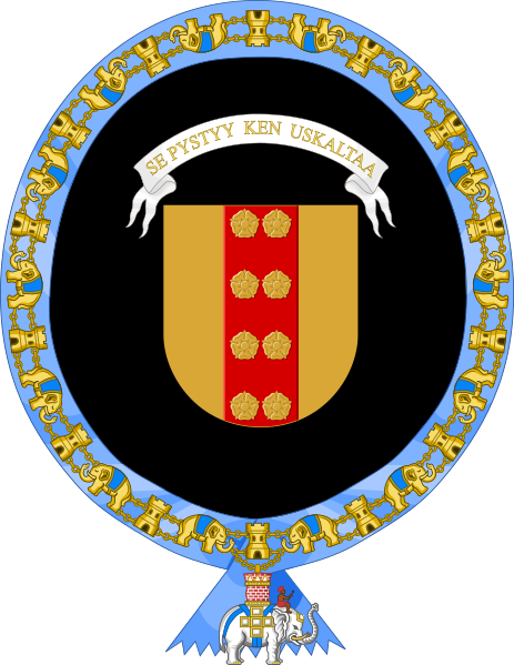 File:Coat of Arms of Martti Ahtisaari (Order of the Elephant).svg