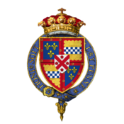 Coat of arms of Sir James Stewart, 4th Duke of Lennox, 1st Duke of Richmond, KG.png