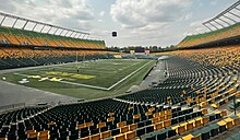 Commonwealth Stadium is an open-air multi-purpose stadium. Opened in 1978 for the 1978 Commonwealth Games, the facility is also used as the home stadium for CFL's Edmonton Elks. CommonwealthStadium2023.jpg