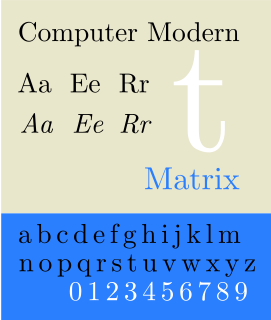 Computer Modern Family of typefaces
