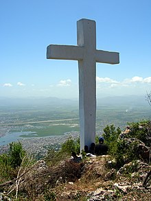 A cross on Morne Jean [fr] Cross above Cap-Haitien.jpg