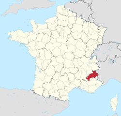 Разположение на Отз Алп във Франция