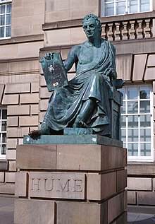 Hume's statue on Edinburgh's Royal Mile, sculpted by Alexander Stoddart DavidHumeStatueEdinburgh.jpg