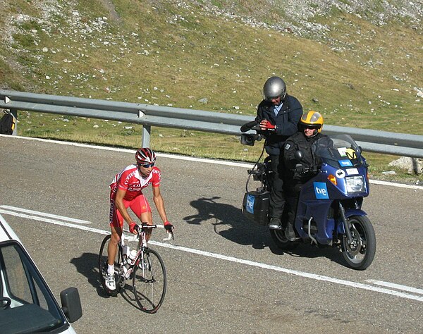 David Moncoutié on his way to winning the eighth stage of the 2008 Vuelta a España