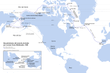 Reconstrucción de la derrota seguida por Lorenzo Ferrer Maldonado hasta el descubrimiento del Estrecho de Anián, 1588.