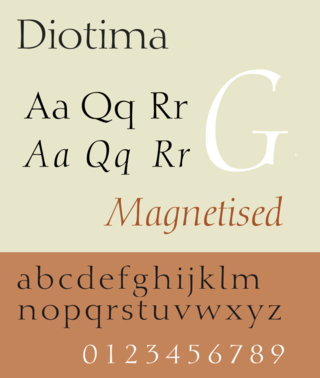 <span class="mw-page-title-main">Diotima (typeface)</span> Serif, Display typeface